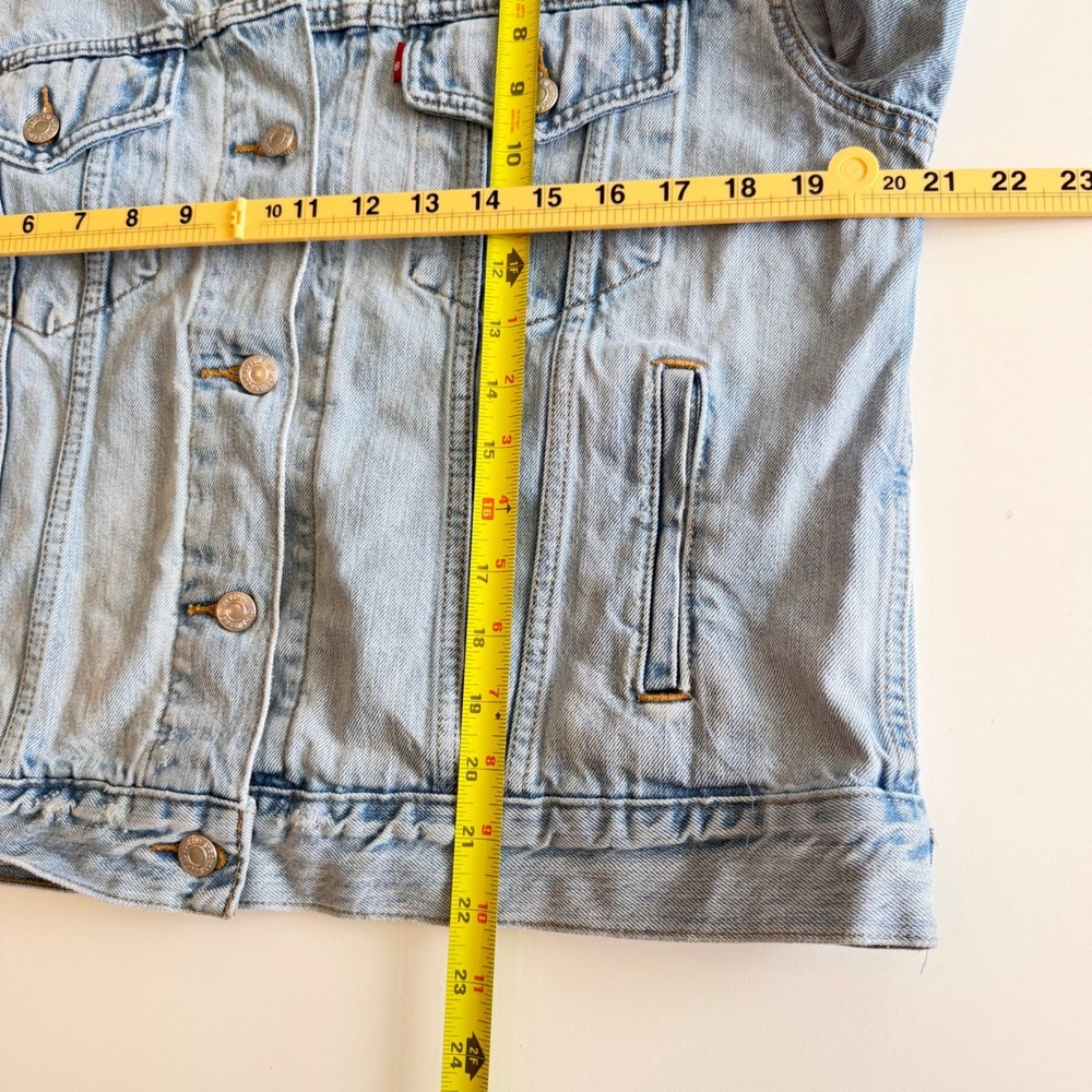 Levis Mens Light Wash Denim Trucker Jacket 29944-0000 Size L Casual Workwear - Picture 2 of 10